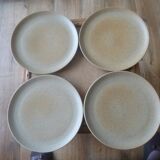 4 stoneware dessert plates