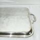 Silver-plated tray with handles