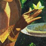 Important Oil on Canvas “La Tahitienne” signed Morillon – 1985