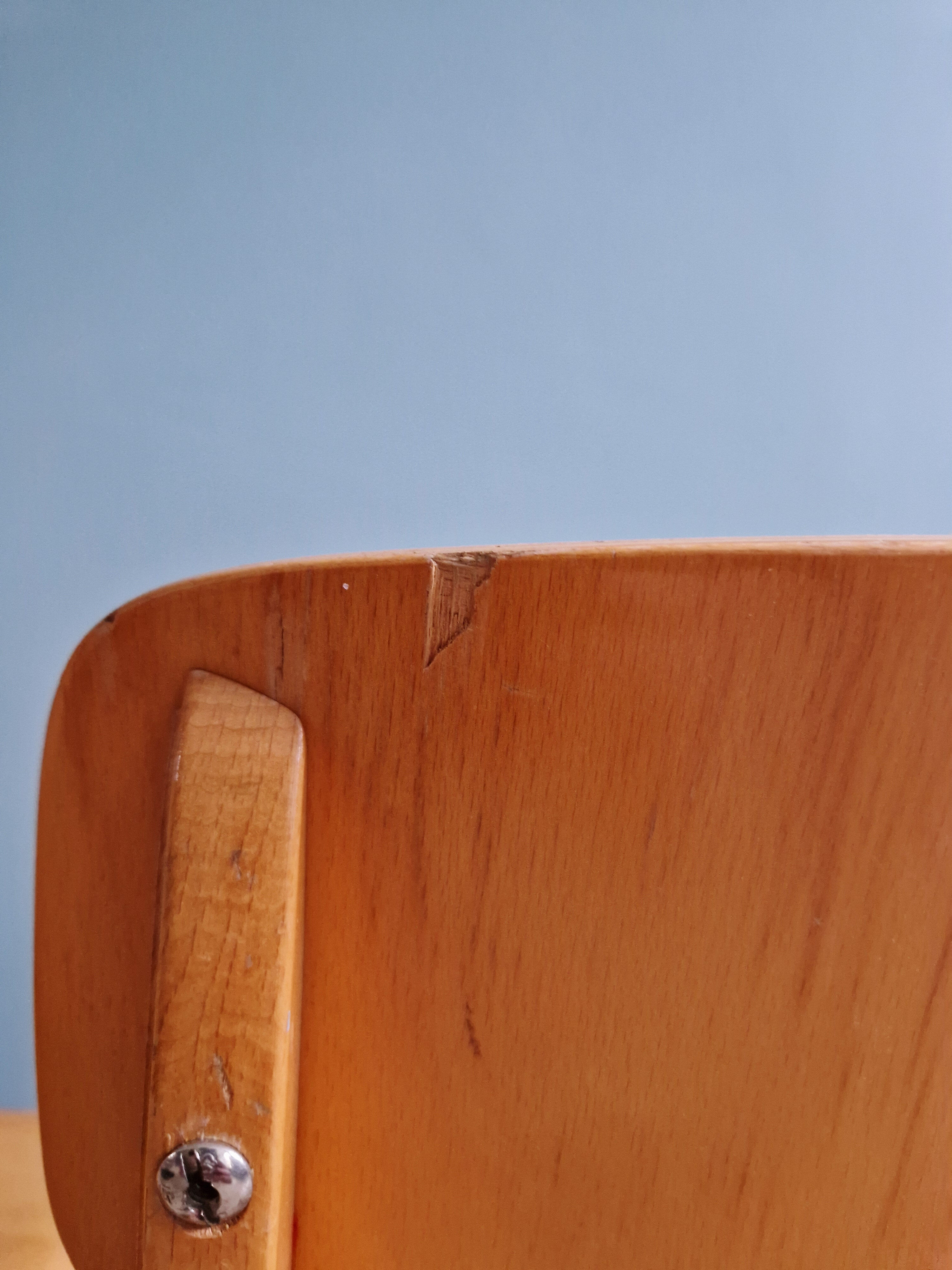 Pair of children's chairs by Casala in solid beech, 1960s.