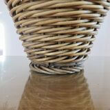 Lampe en rotin naturel 1970