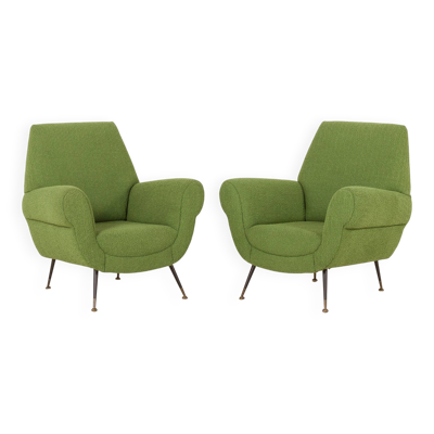 Gigi Radice attribué à des fauteuils lounge, ensemble de deux, années 1960.