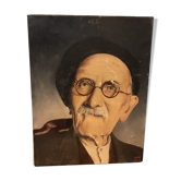 Oil on canvas - Portrait of grandfather 1958