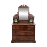 Wooden dressing table with mahogany patina
