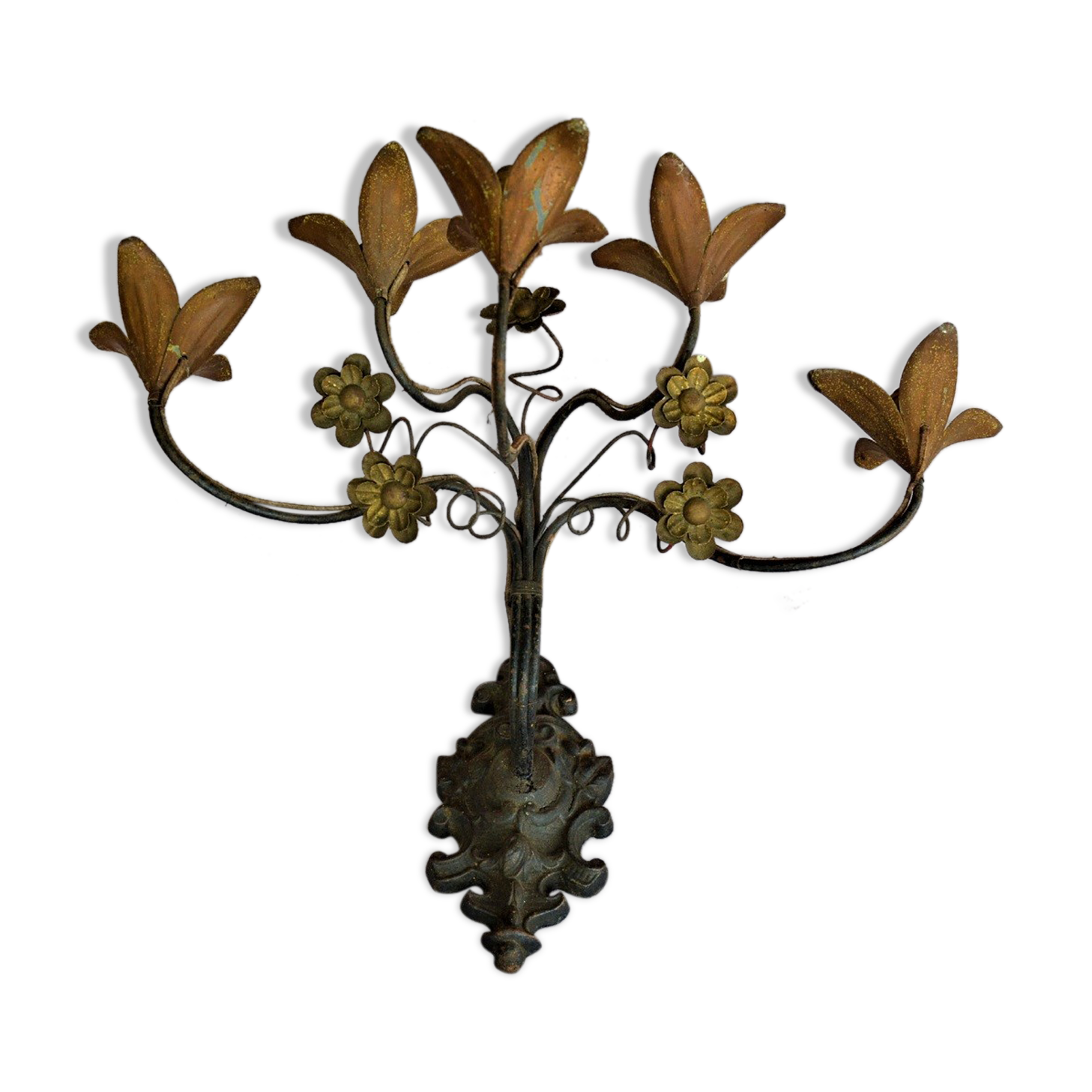 Wrought iron wall applique
