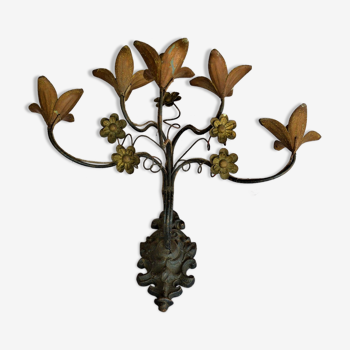 Wrought iron wall applique