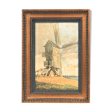 Jean Henri Chouppe (1817-1894) Watercolor - Mill near Orleans