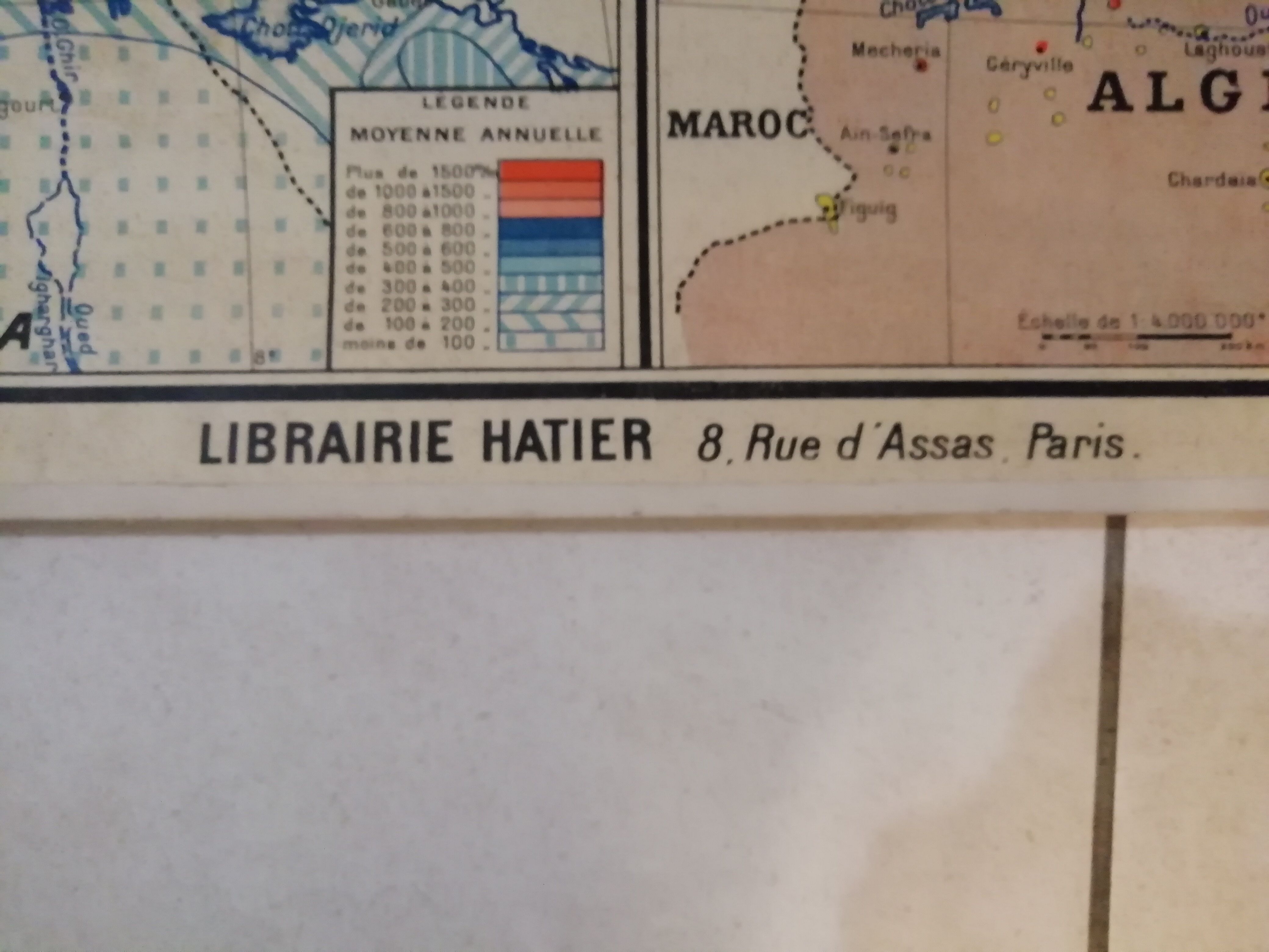 Vidal-Lablache educational wall map of the 1950s