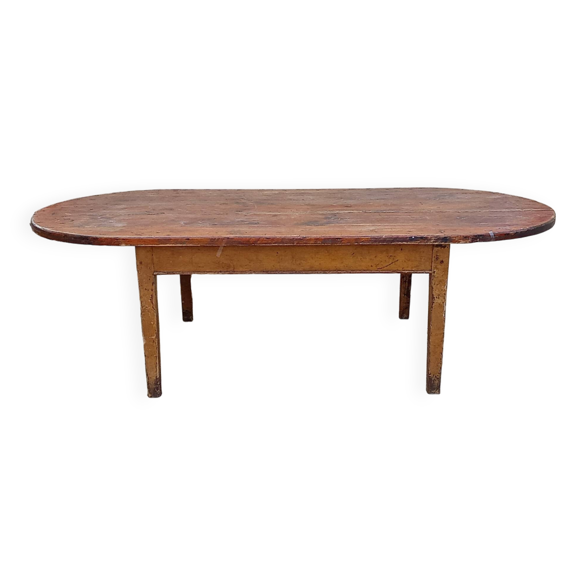 Old oval farm table 2m42