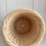 Wicker basket, waste paper basket with lid