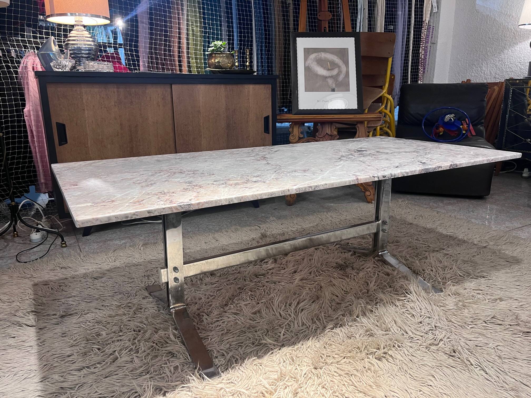 Table basse en marbre 1970