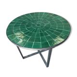 Round zellige table