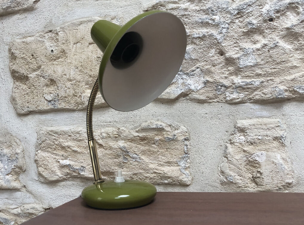 Vintage casserole lamp - green