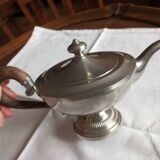 Shiny pewter tea set