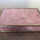 Pink mother-of-pearl and brass box 70s