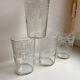 Lot de 4 verres à eau gravés années 50-60
