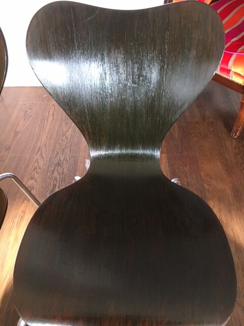 Pair of butterfly 3107 chairs by Arne Jacobsen pilot version, 1955