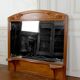 Important carved oak mirror, Art Nouveau, Circa 1910