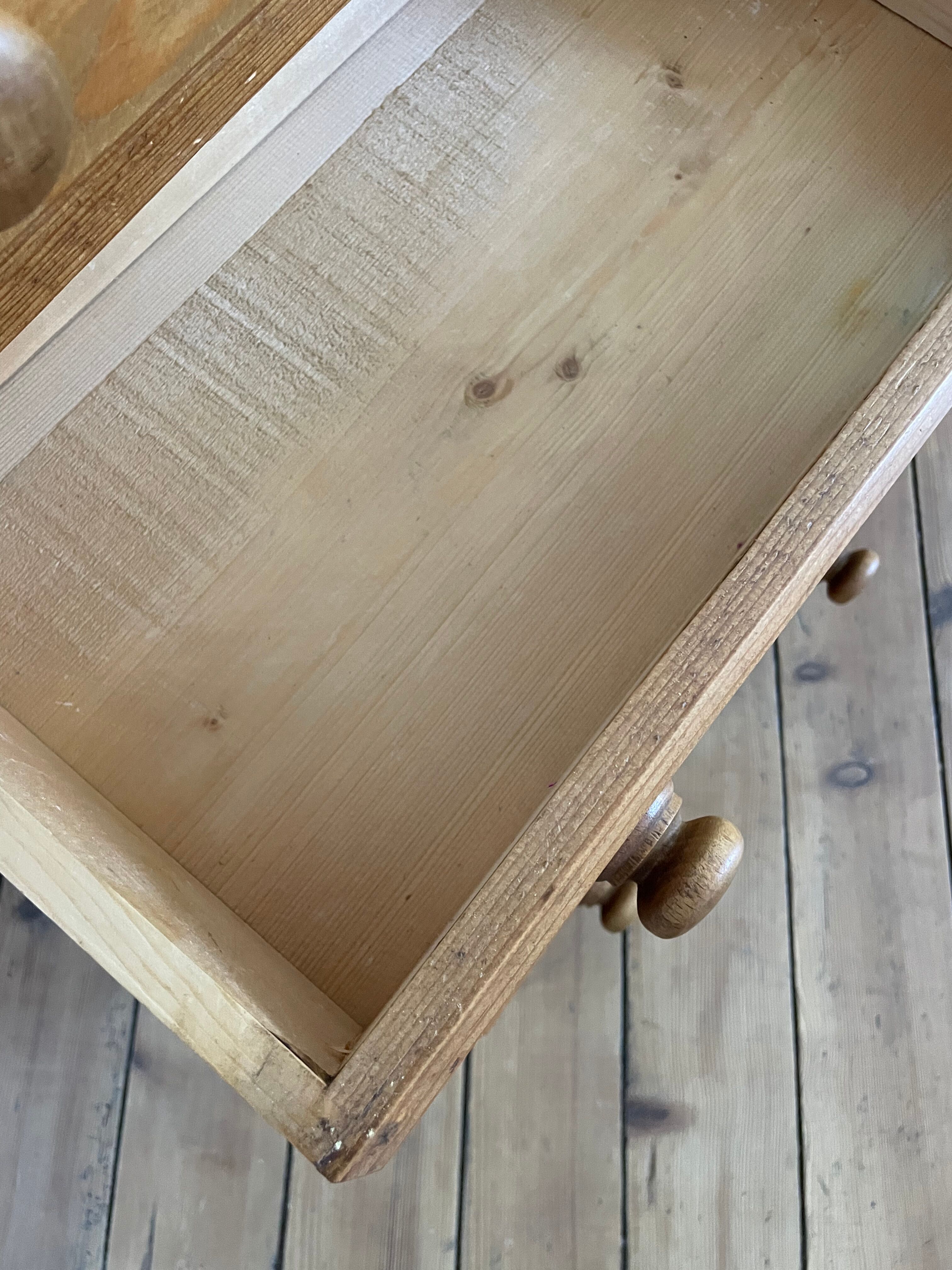 Mini vintage solid pine chest of drawers