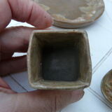 Sandstone smoker's necassary signed Denbac art nouveau