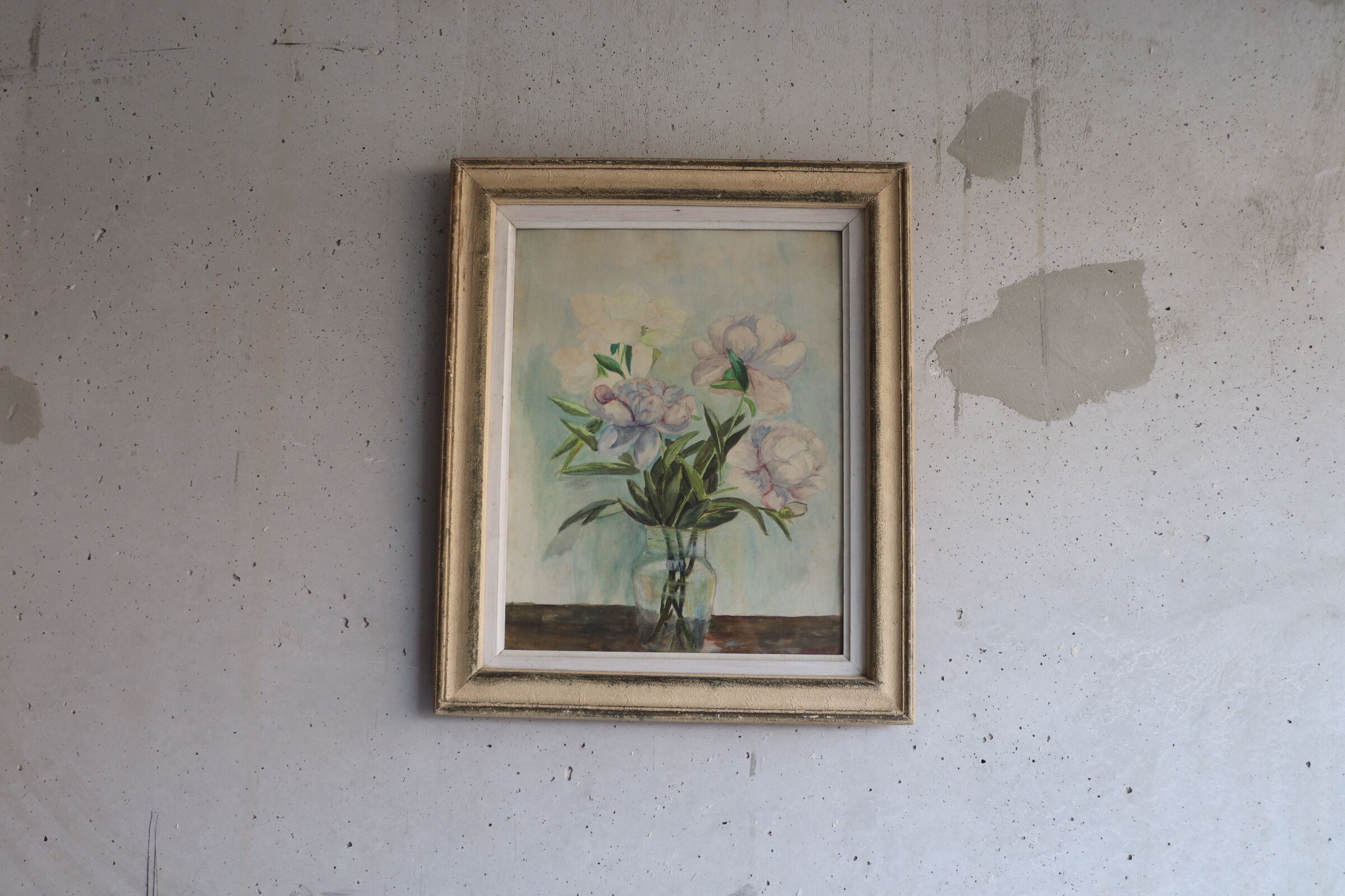 Nature morte aquarelle bouquet de pivoines