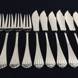 5 fourchettes et 6 couteaux à poisson en argent, Hénin Et Cie
