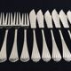 Hénin Et Cie - 5 Forks And 6 Silver Fish Knives