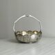 Antique glass and silver-plated metal dish