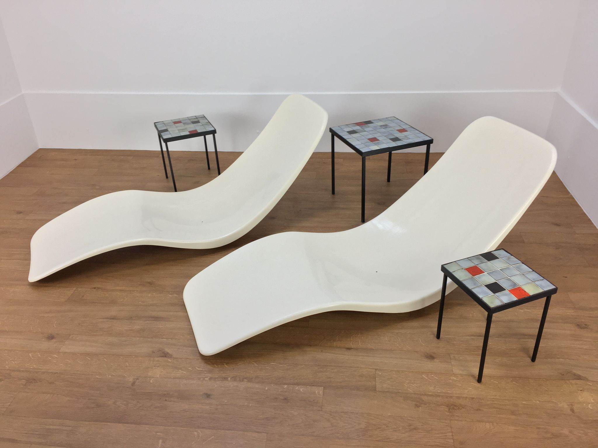 Mado Jolain nesting tables ceramic 1960
