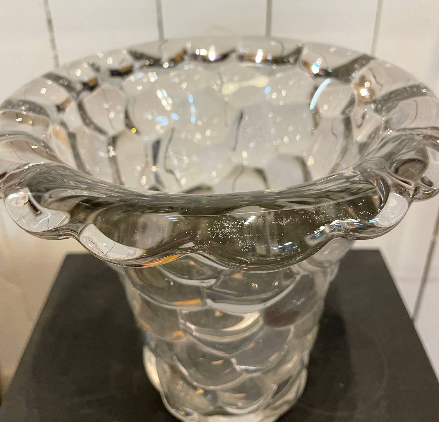 Crystal vase by Pierre D'Avesn