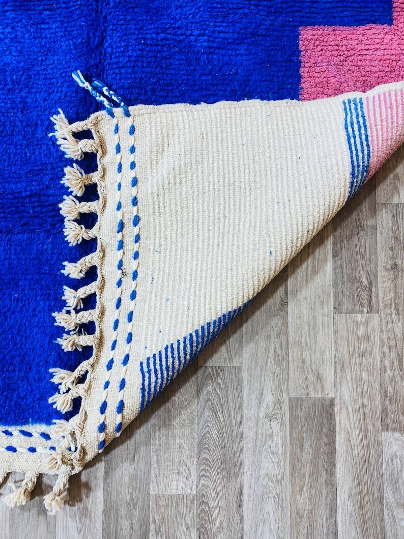 Tapis beni ouarine fait main traditionnel 250cmx150cm