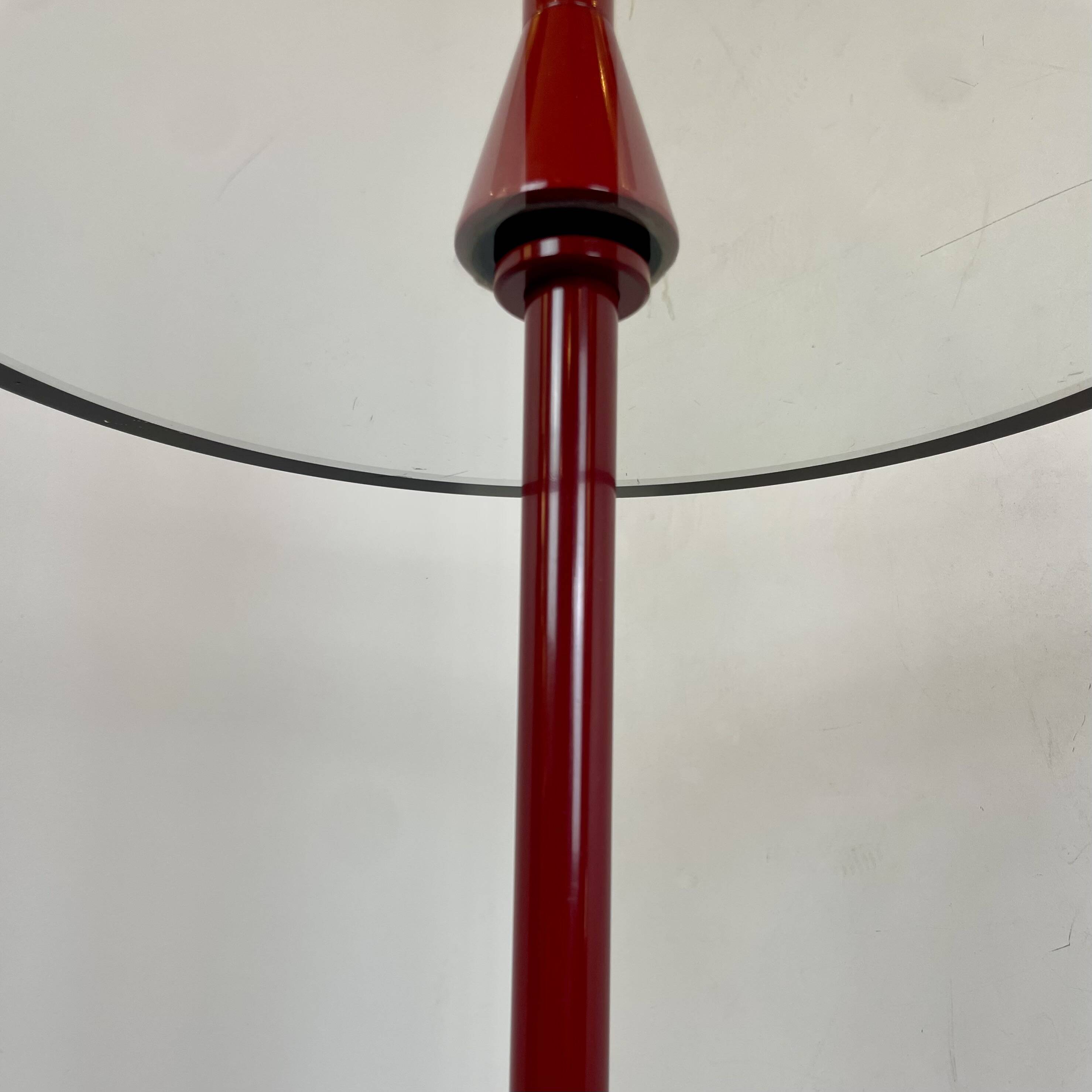 Postmodern Red Side Table, 1980s