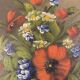 Nature morte aux fleurs sauvages, signée, milieu XX siècle