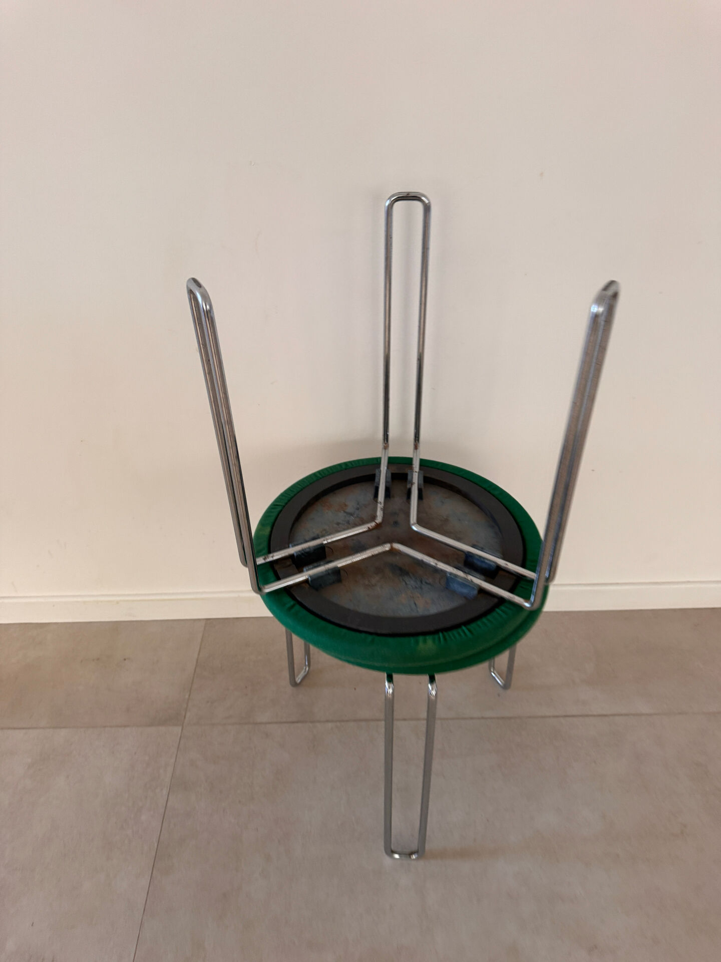Pair of vintage Italian design stools from the 80s.