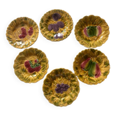 Set of 6 Sarreguemines dessert plates