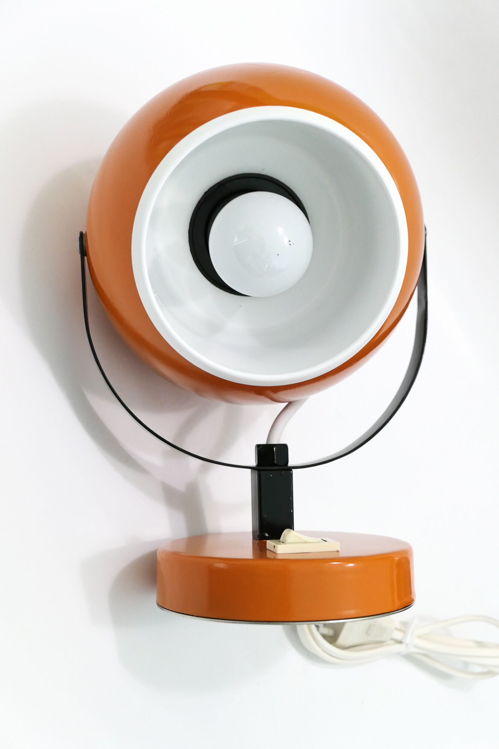 Lampe à poser eyeball spage age 1970's orange