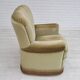 Danish velour armchair, original condition, beech wood, 80s