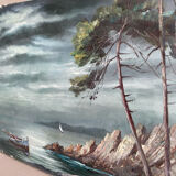 Marine painting on canvas