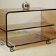 Table basse en plexiglas Michel Dumas vintage
