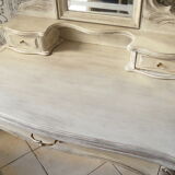 Former white grey patina hairdresser mirror table 2 Shabby chic drawer