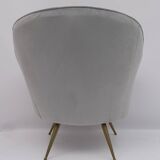 Canapé courbé et deux fauteuils italiens de style mid-century moderne de Federico Munari, 50