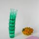 Set of 6 green glass glasses 1970