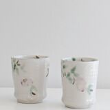 Set of 2 handmade ceramic mugs, signed