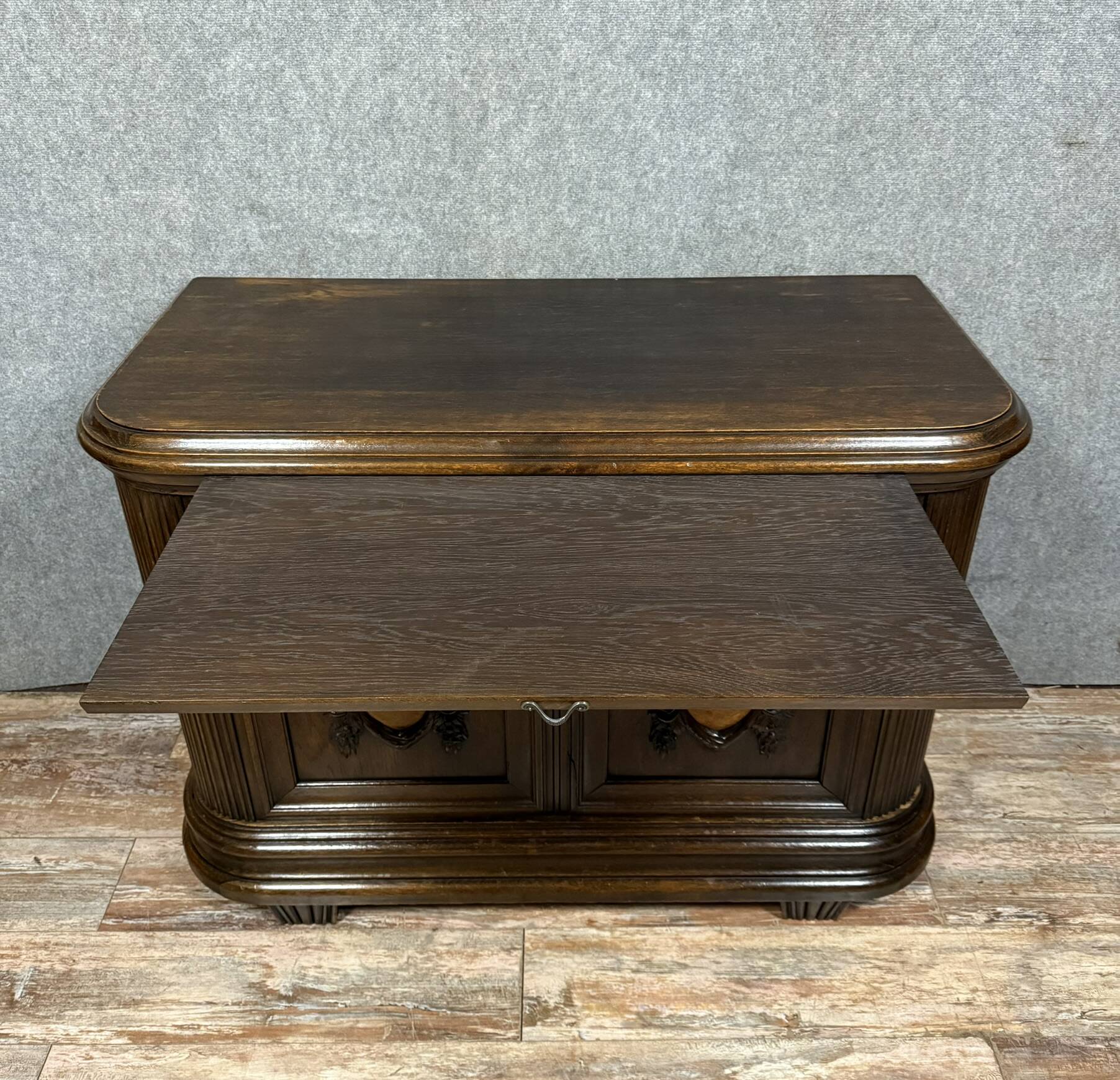 Art Nouveau period sideboard in oak and burl circa 1900