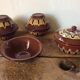 Set de 5 coupelles décors Marbeling vintage