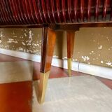Midcentury Modern Big Mahogany Sideboard,  Osvaldo Borsani style , Italy 1950 's