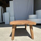 table basse en teck blond quadripode