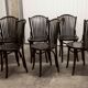 Set of 6 chairs Bistrot Baumann ref 22 curved wood