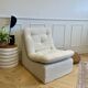Vintage armchair - cream boucle fabric - 1970s