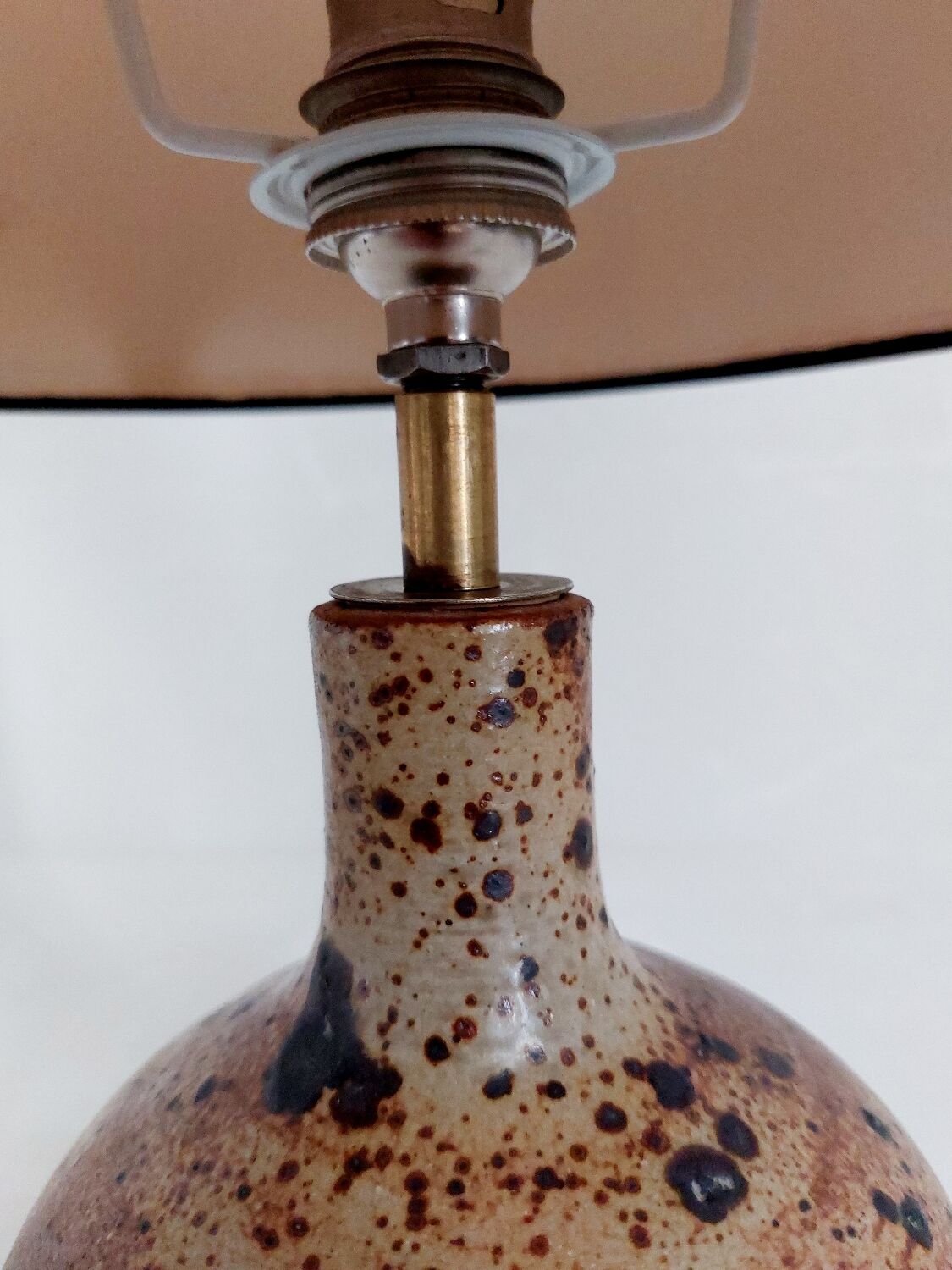 Small vintage pyrite sandstone lamp